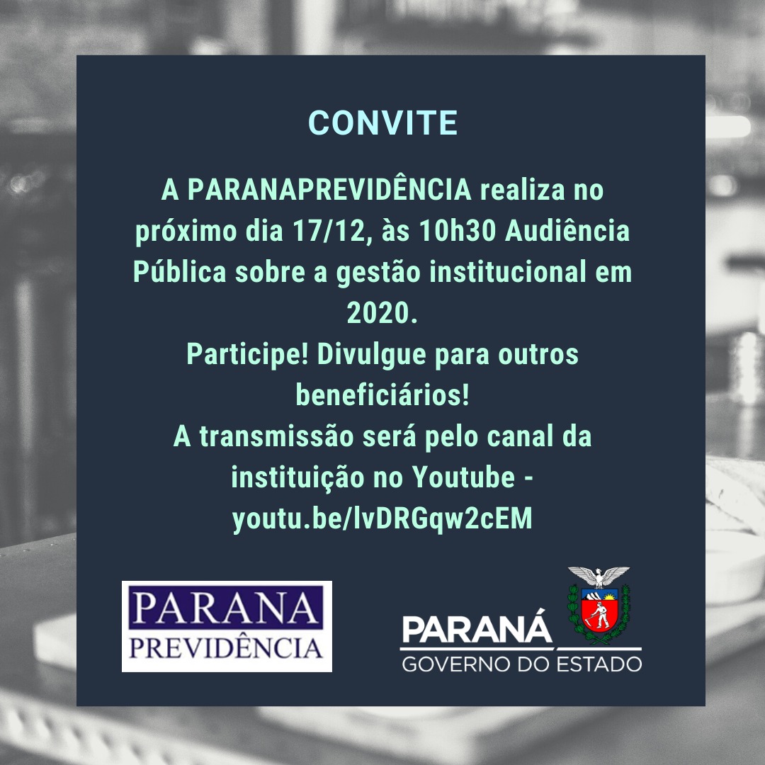 CONVITE - PARANAPREVIDÊNCIA